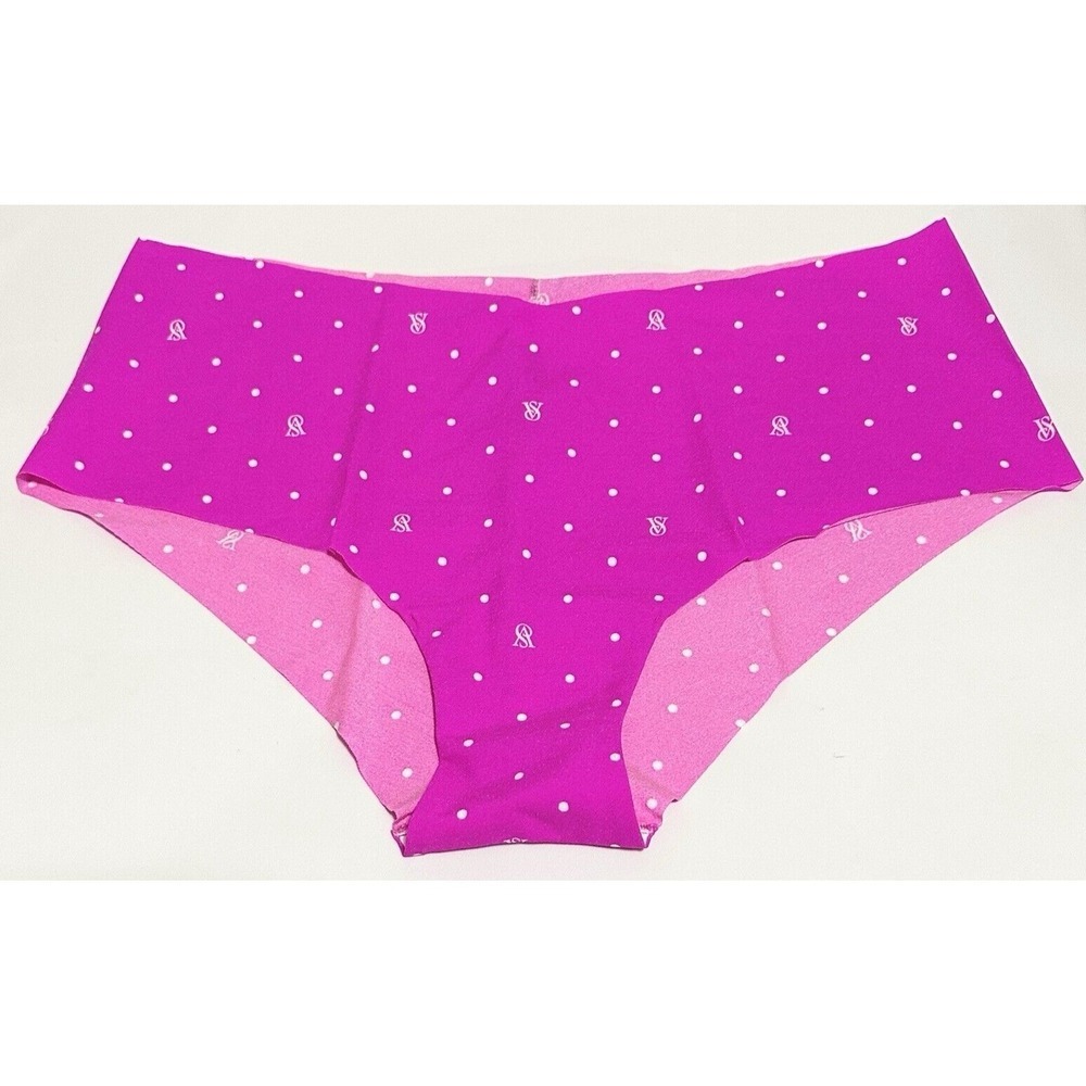 Victoria's Secret No-Show Cheeky Panty Womens XXL VS Pink Logo Dot